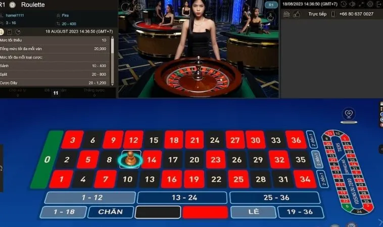 Bàn cược Roulette Nhà Cái Kubet