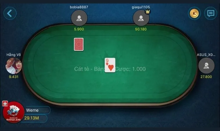 Giao diện chơi Sắc Tê Nhà Cái Kubet