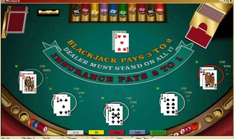 Giao diện chơi Blackjack Tại Kubet