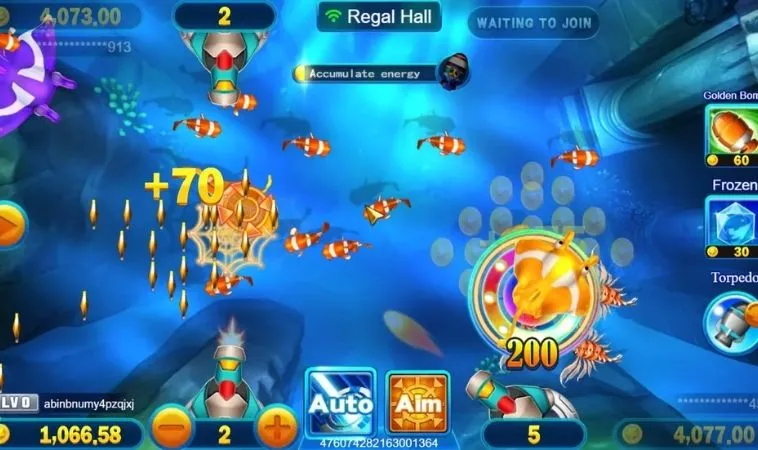 Giao diện chơi Vua Bắn Cá tại Kubet